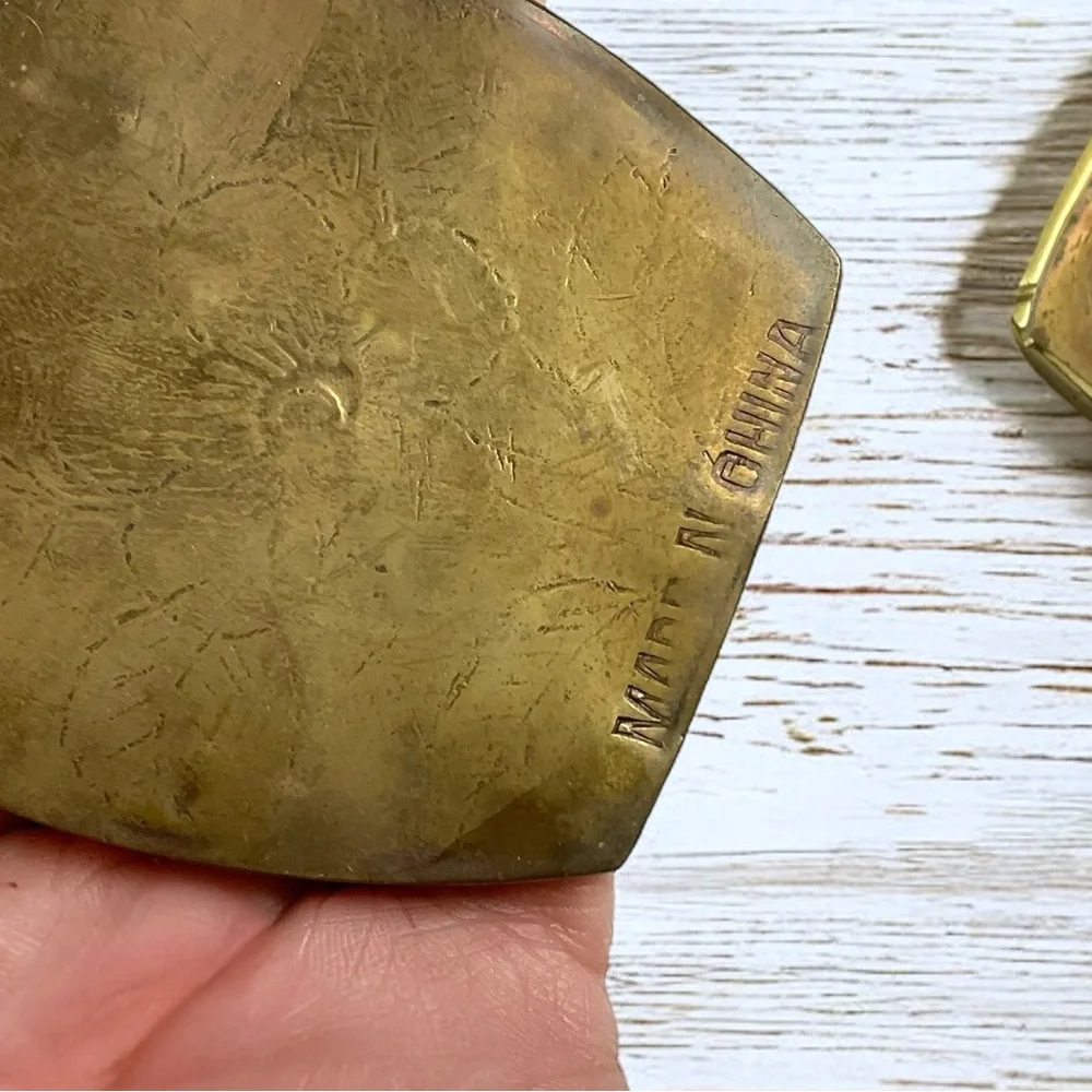 🌺4 Vintage Mini Brass Nesting Trays - Picture 8 of 8